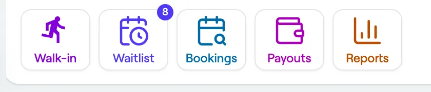 Waitlist button with a count badge